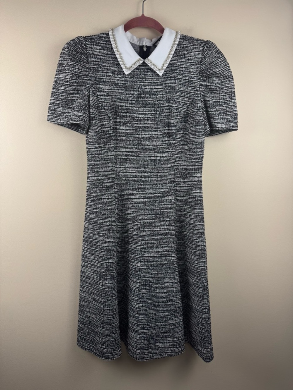 Karl Lagerfeld Paris Collard Tweed Dress